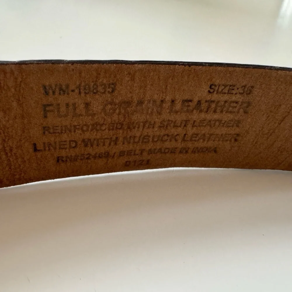 Men’s full grain, leather, size 36